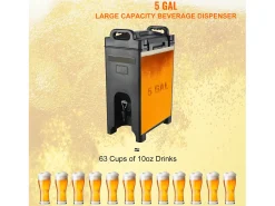 Acessório Vinho E Bar* Distribuidor de Bebidas SucceBuy Isotérmico de 19 L LDPE de Qualidade Alimentar, para Restaurante e Loja