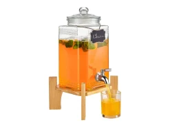 Distribuidor de Bebidas SucceBuy Dispensador de Bebidas em Vidro para Festas de 5,5 L com Suporte