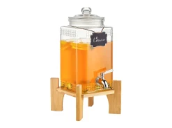 Distribuidor de Bebidas SucceBuy Dispensador de Bebidas em Vidro para Festas de 5,5 L com Suporte