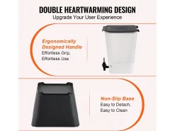 Acessório Vinho E Bar* Distribuidor de Bebidas SucceBuy, Grande Capacidade de 19 L, Fonte de Água em Plástico, Distribuição de Água, Sumos, Limonada, Chá Gelado, para Café Transparente