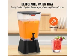 Acessório Vinho E Bar* Distribuidor de Bebidas SucceBuy, Grande Capacidade de 19 L, Fonte de Água em Plástico, Distribuição de Água, Sumos, Limonada, Chá Gelado, para Café Transparente