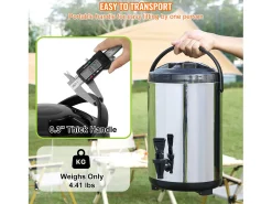 Acessório Vinho E Bar| Distribuidor de Bebidas, SucceBuy 7,6 L Distribuidor de Bebidas Isolado em Aço Inoxidável