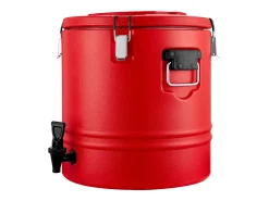 Acessório Vinho E Bar* Distribuidor de Bebidas SucceBuy Isotérmico 30 L, Fonte de Água Quente e Fria Não Elétrica com Torneira, Recipiente Isotérmico de Qualidade Alimentar Vermelho