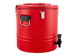 Acessório Vinho E Bar* Distribuidor de Bebidas SucceBuy Isotérmico 30 L, Fonte de Água Quente e Fria Não Elétrica com Torneira, Recipiente Isotérmico de Qualidade Alimentar Vermelho