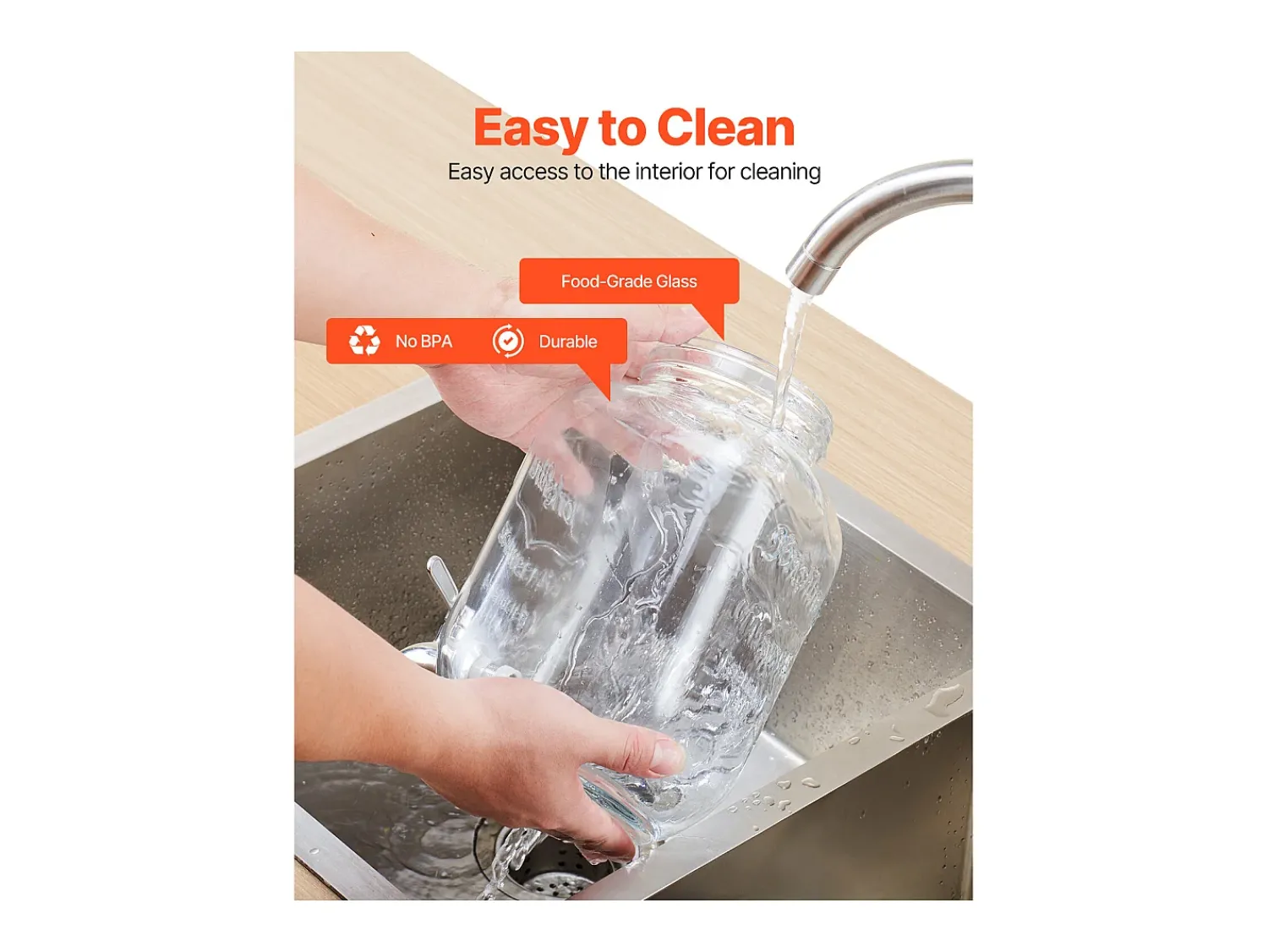 Distribuidor de Bebidas SucceBuy, Capacidade de 3,8 L, 3 Unidades, Fonte de Água em Vidro, Distribuição de Água, Sumo, Limonada, Chá Gelado, para Café^ Acessório Vinho E Bar