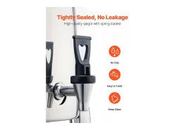 Distribuidor de Bebidas SucceBuy, 12 L, Fonte de Água Quente e Fria em Aço Inoxidável, Distribuição de Chá, para Café^ Acessório Vinho E Bar