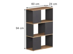 Hot Vicco Divisória de ambiente carvalho antracite/goldkraft 60x24x94 eneos Cinza antracite