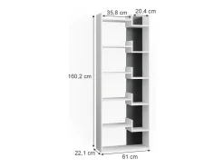 Prateleira|Vicco Divisória de sala antracite 61x22.1x160.2 fico Cinza antracite