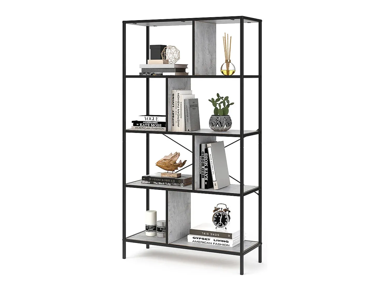 Vicco Divisória de sala betão 80x30x146 fyrk^ Prateleira