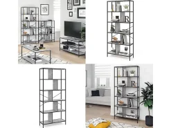 Vicco Divisória de sala betão 80x30x180 fyrk^ Prateleira
