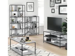 Vicco Divisória de sala betão 80x30x180 fyrk^ Prateleira