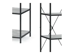 Prateleira|Vicco Divisória de sala betão 40x39.5x174 fyrk Cinzento claro