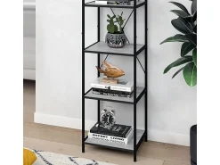 Prateleira|Vicco Divisória de sala betão 40x39.5x174 fyrk Cinzento claro
