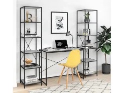 Prateleira|Vicco Divisória de sala betão 40x39.5x174 fyrk Cinzento claro
