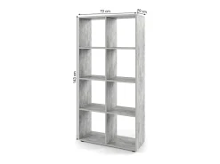 Prateleira*Vicco Divisória de sala betão 143x29x72 scutum Cinzento claro