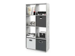 Prateleira*Vicco Divisória de sala betão 143x29x72 scutum Cinzento claro