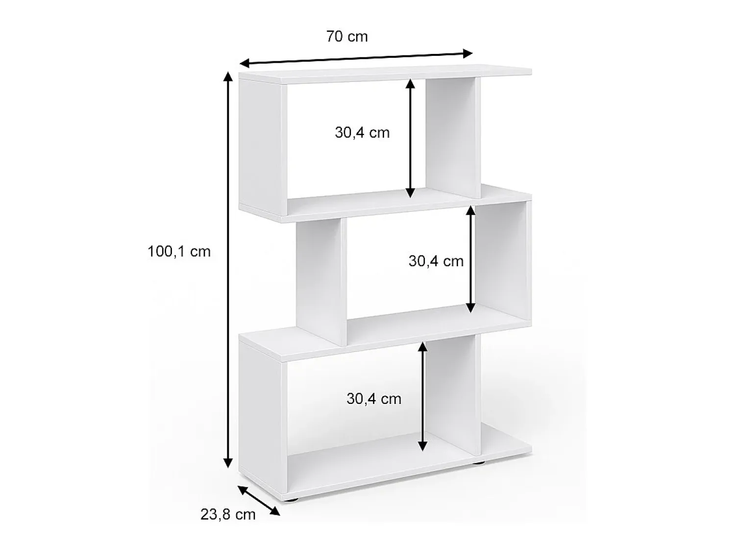Prateleira*Vicco Divisória de sala 70x23.8x97.4 levio Branco