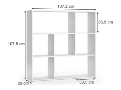 Prateleira*Vicco Divisória de sala 107.2x29x107.8 nove Branco