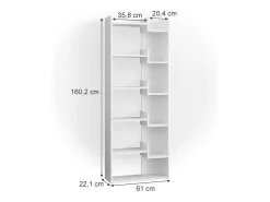 Clearance Vicco Divisória de sala 61x22.1x160.2 fico Branco
