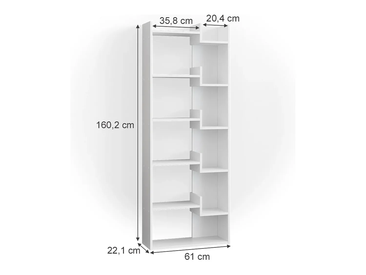 Clearance Vicco Divisória de sala 61x22.1x160.2 fico Branco