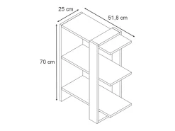 Prateleira|Vicco Divisória de sala 51.8x25x70 basil Branco