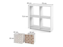Vicco Divisória de sala 72.6x29x72 tetra^ Prateleira