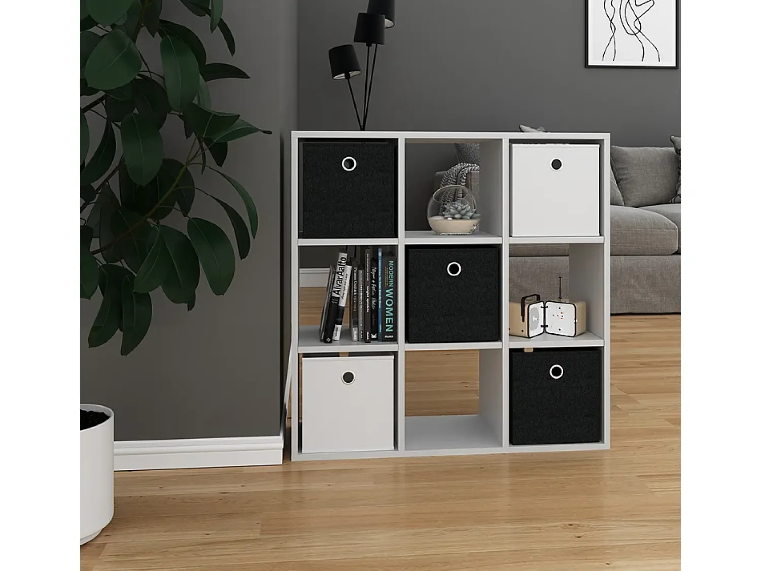 Prateleira|Vicco Divisória de sala 82.8x26x82.8 hylda Branco
