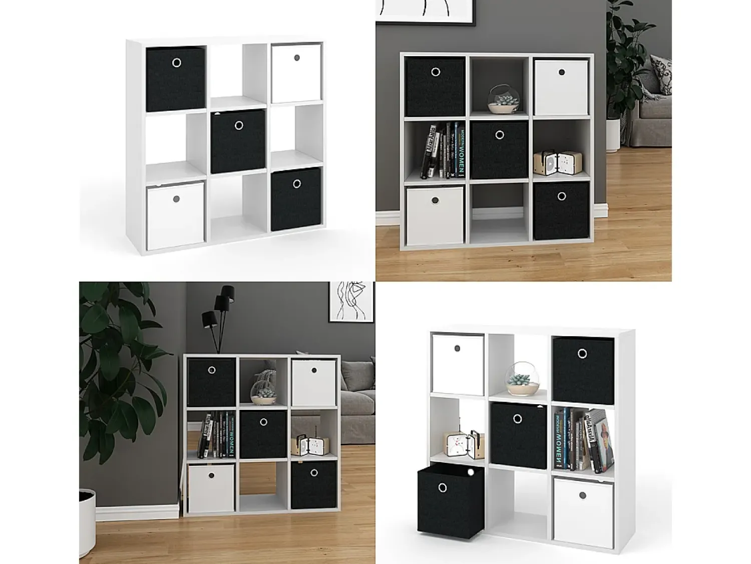 Prateleira|Vicco Divisória de sala 82.8x26x82.8 hylda Branco