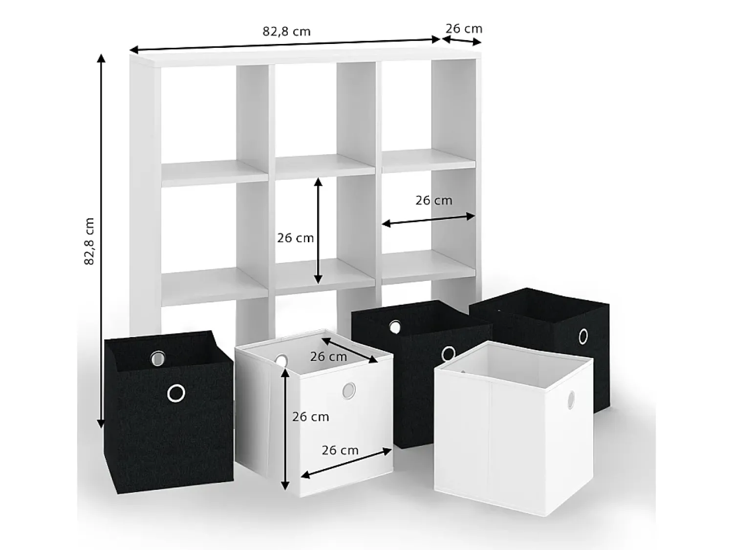 Prateleira|Vicco Divisória de sala 82.8x26x82.8 hylda Branco