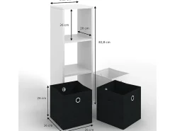 Hot Vicco Divisória de sala 28.4x26x82.8 hylda Branco
