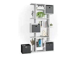 New Vicco Divisória de sala 92x29x187.7 cube Branco