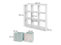 Online Vicco Divisória de sala 104x29x108 nove Branco