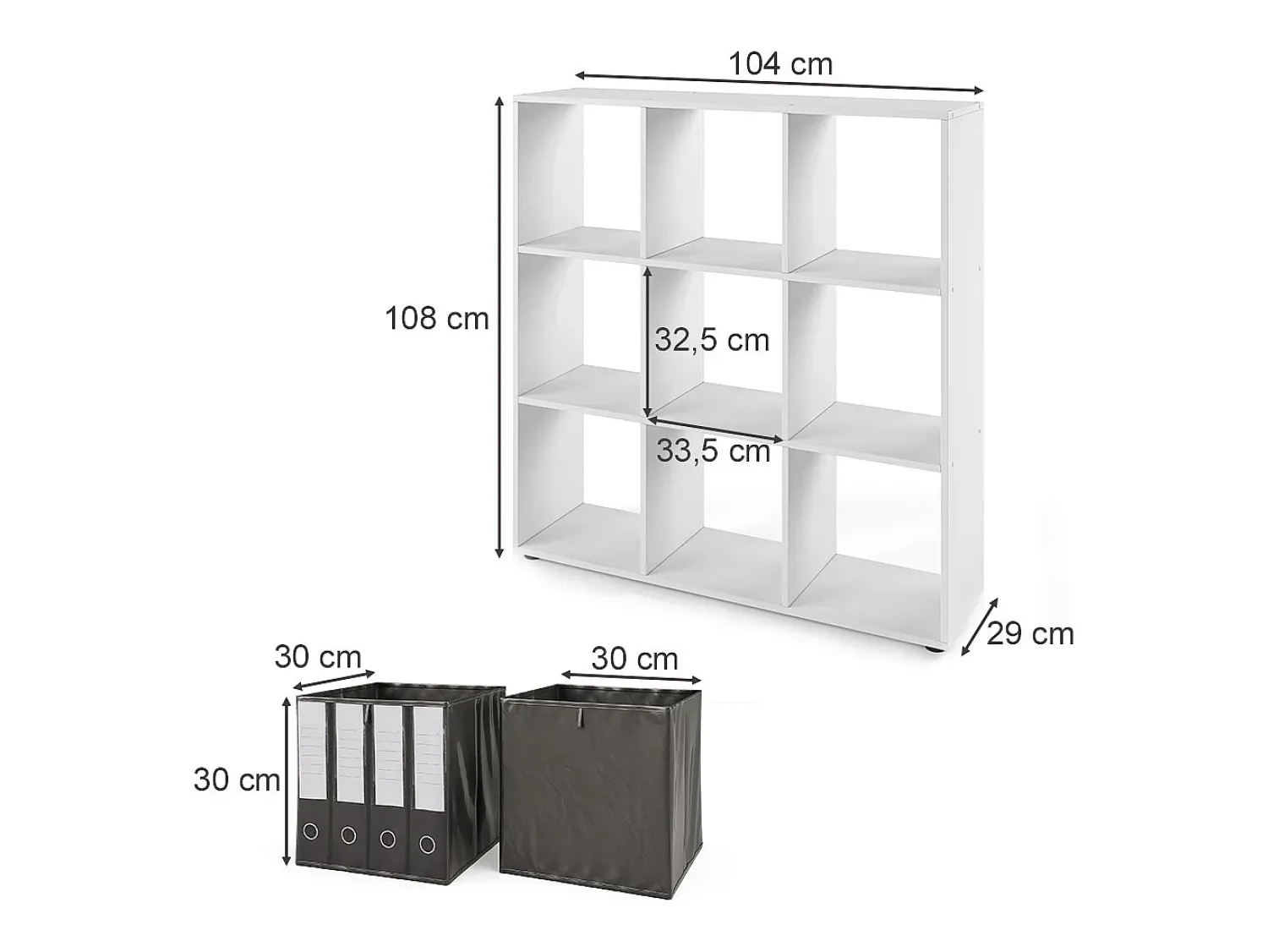 Discount Vicco Divisória de sala 104x29x108 nove Branco