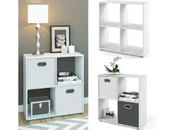 Prateleira*Vicco Divisória de sala 72.6x29x72 tetra Branco