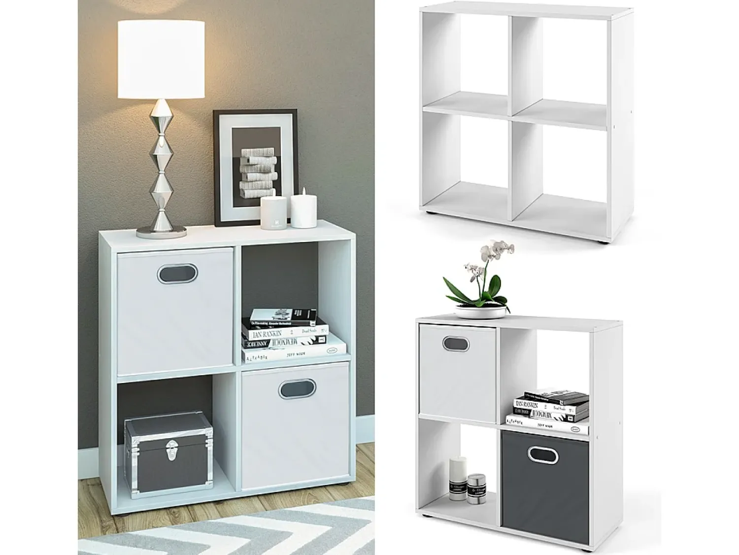Prateleira*Vicco Divisória de sala 72.6x29x72 tetra Branco