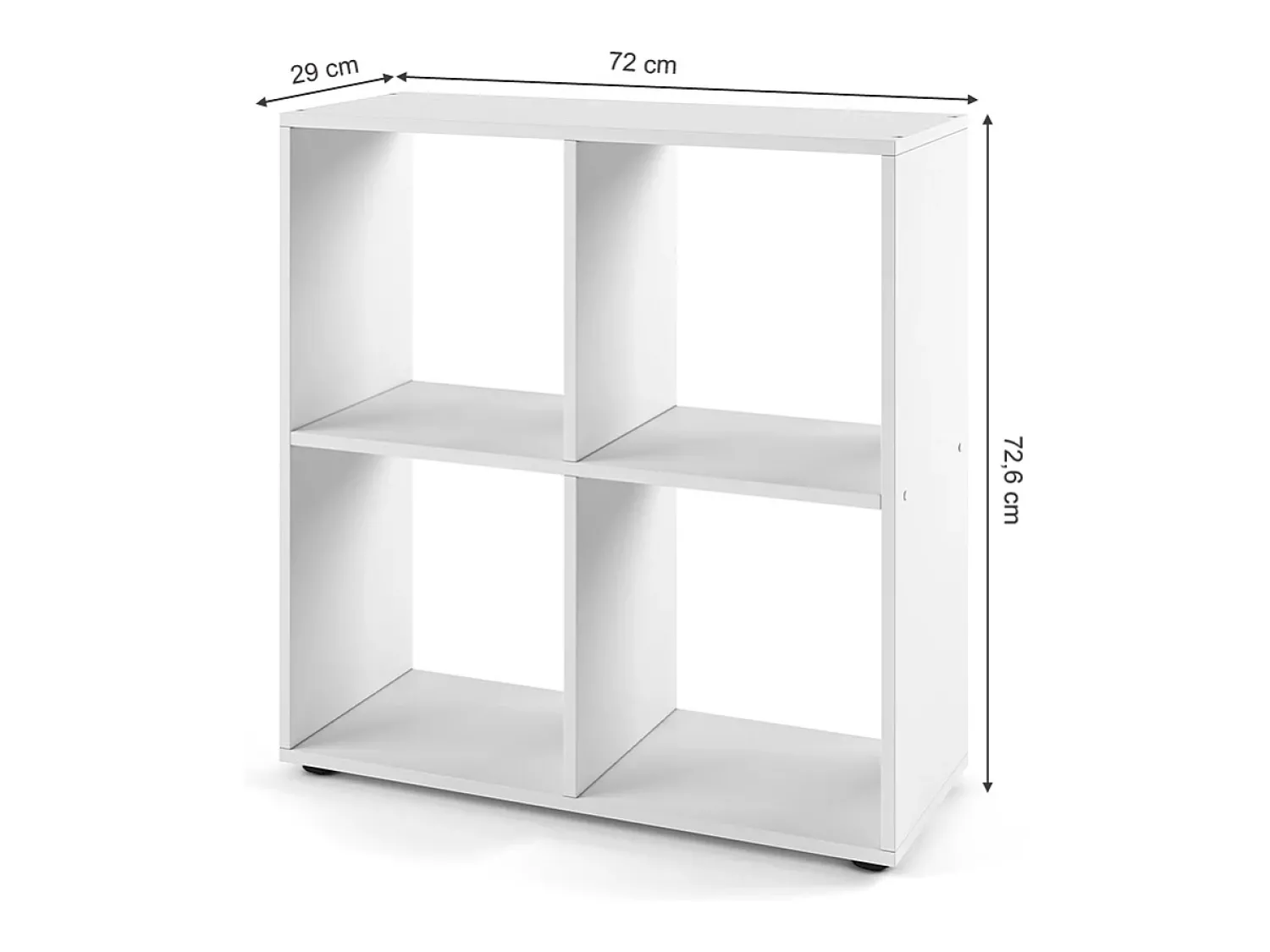 Prateleira*Vicco Divisória de sala 72.6x29x72 tetra Branco