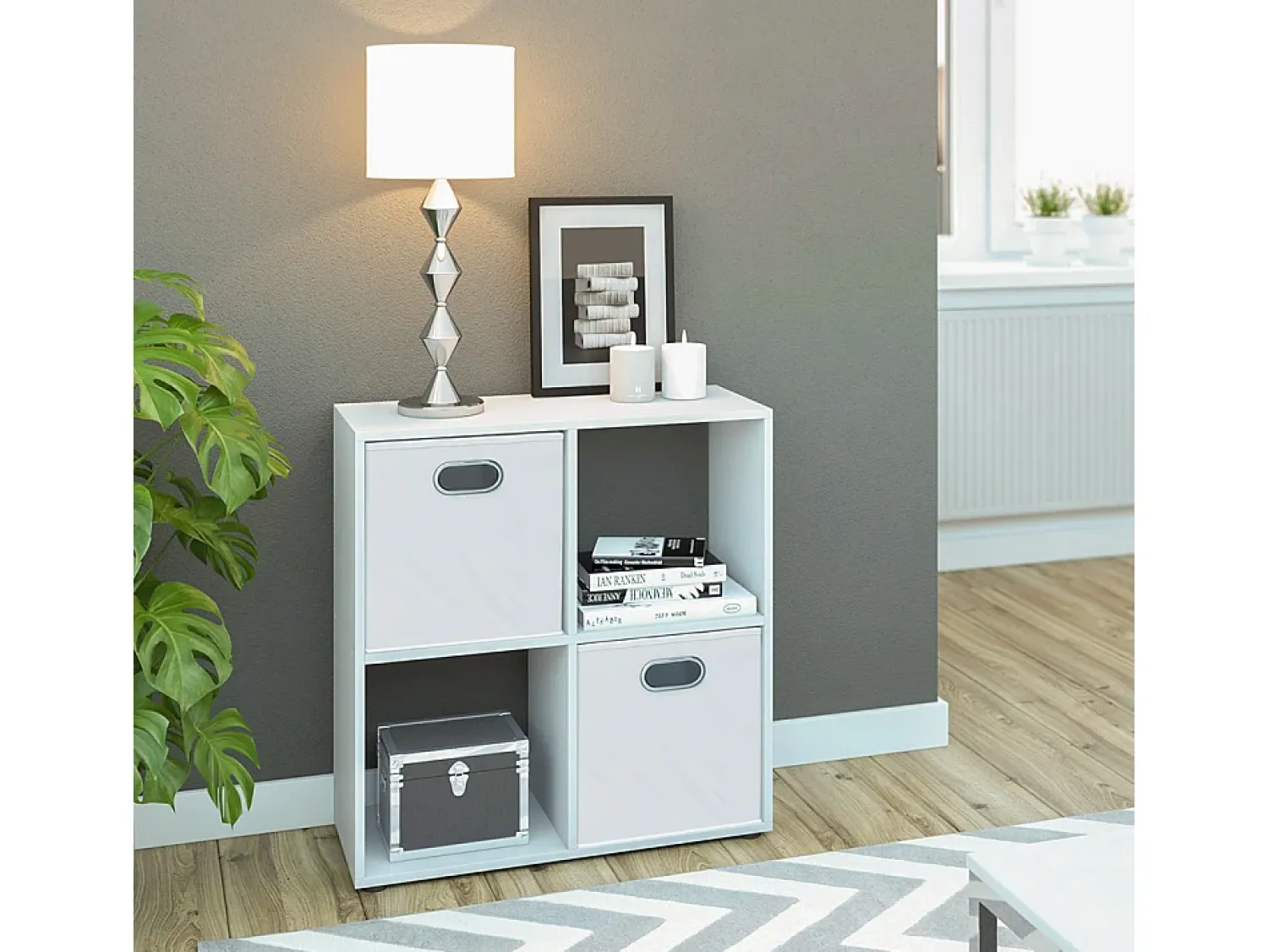 Prateleira*Vicco Divisória de sala 72.6x29x72 tetra Branco
