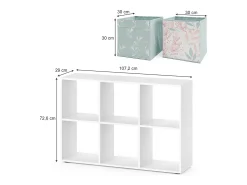 Prateleira|Vicco Divisória de sala 72x29x107.8 Branco