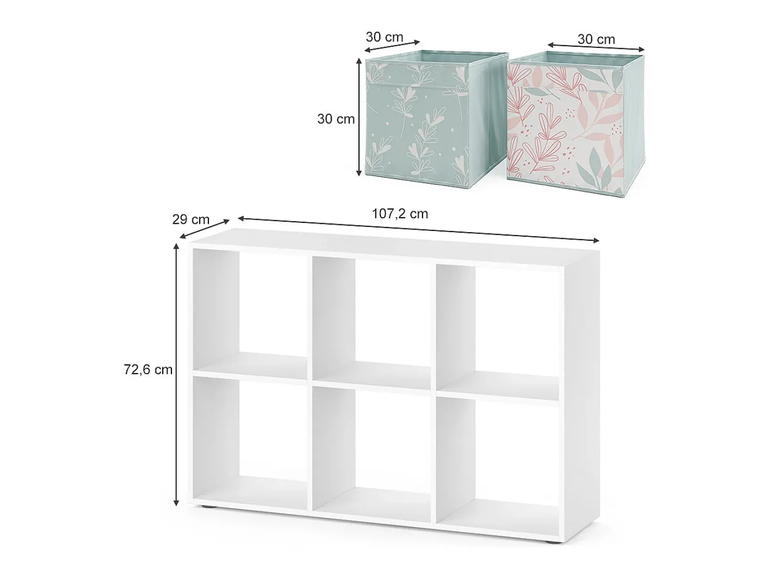 Prateleira|Vicco Divisória de sala 72x29x107.8 Branco