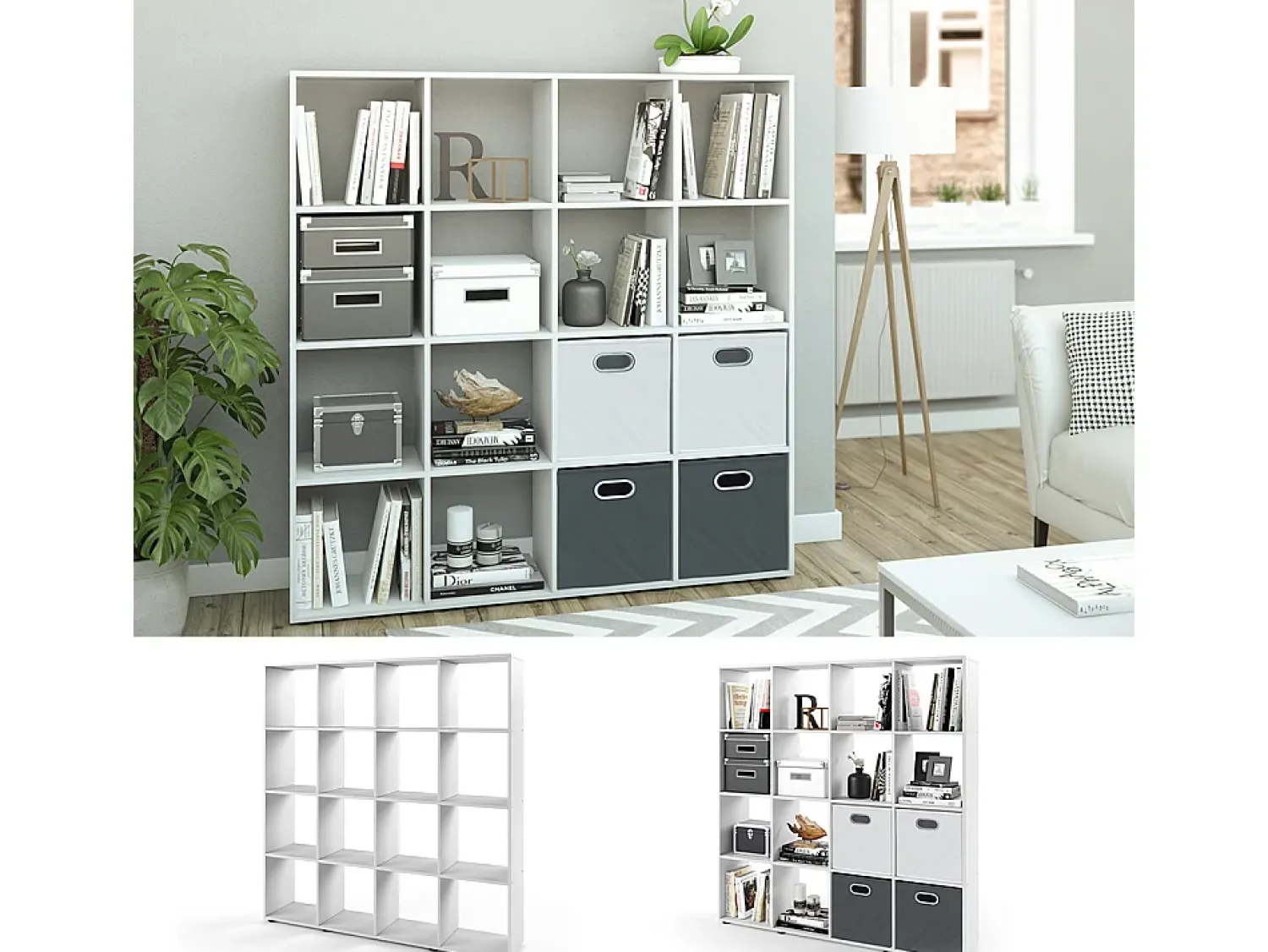 Vicco Divisória de sala 138.5x29x142.5 karree^ Prateleira
