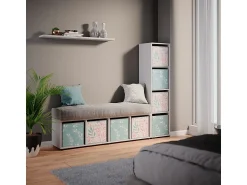 Prateleira|Vicco Divisória de sala 142.5x33x36.2 ludus Branco