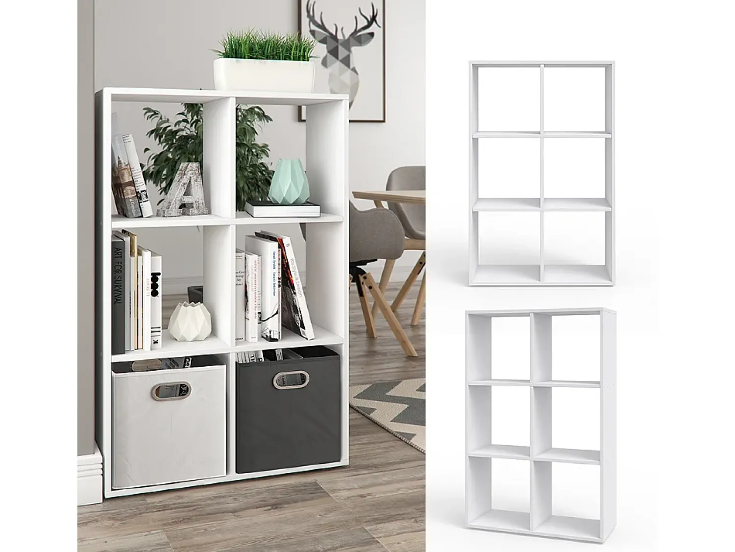 Prateleira|Vicco Divisória de sala 72x29x107.8 karree Branco