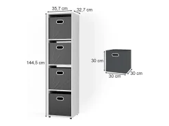 Online Vicco Divisória de sala 142.5x33x36.2 ludus Branco