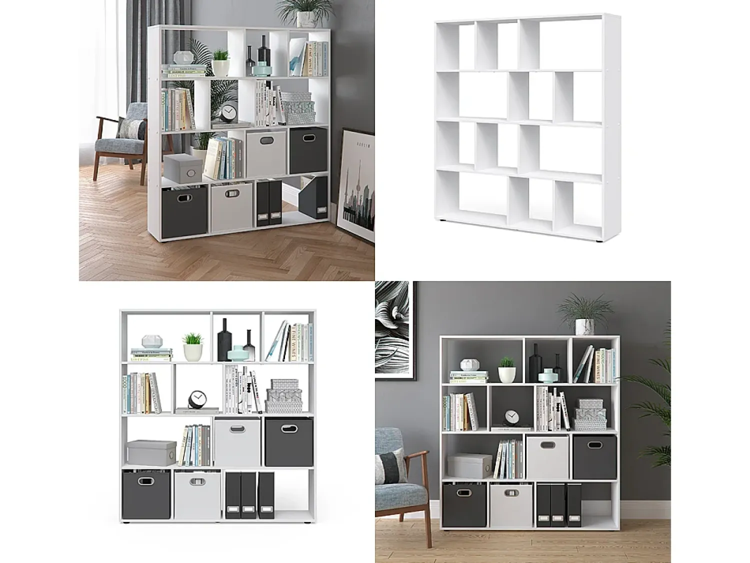 Outlet Vicco Divisória de sala 131.6x29x143 pilar Branco