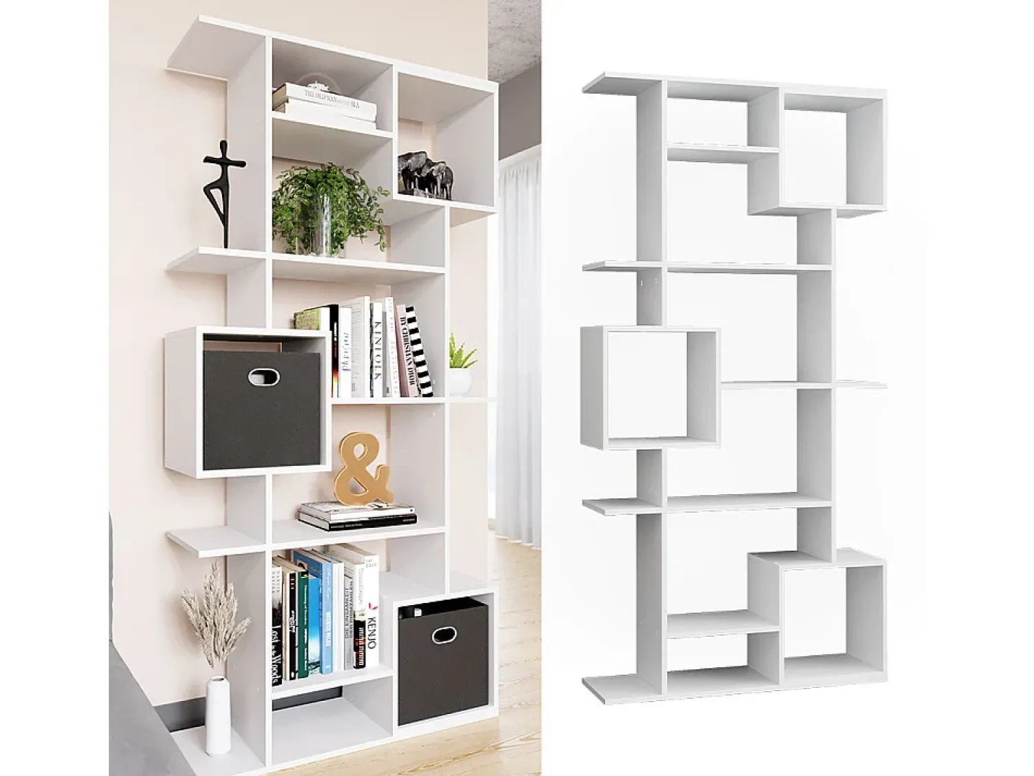 Prateleira*Vicco Divisória de sala 92x29x187.7 cube Branco