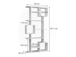 Prateleira*Vicco Divisória de sala 92x29x187.7 cube Branco