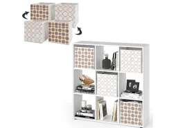New Vicco Divisória de sala 104x29x108 nove Branco