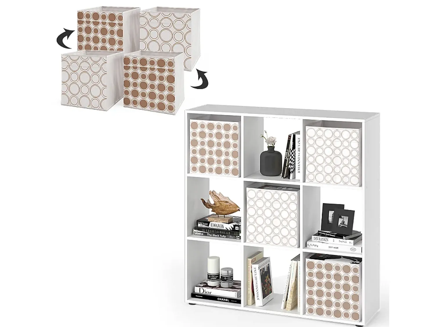 New Vicco Divisória de sala 104x29x108 nove Branco