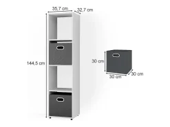 Prateleira|Vicco Divisória de sala 142.5x33x36.2 ludus Branco