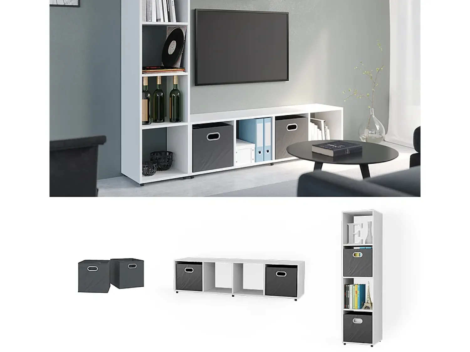 Prateleira|Vicco Divisória de sala 142.5x33x36.2 ludus Branco